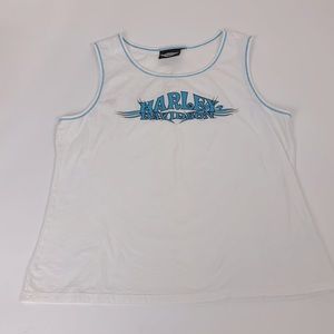 💰Bundle 3/$30 Harley Davidson Tank Top White & Blue Size XL HD Biker